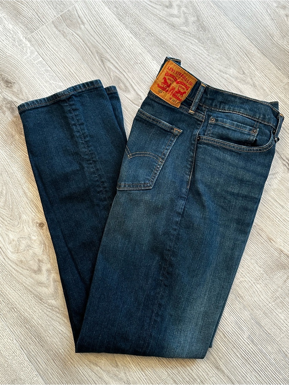 Levi’s 514 Straight Leg Jeans Dark Wash Denim Men's 34x34 Excellent Condition